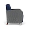 Lesro Siena Wide Guest Chair w/ Front Casters, Walnut Legs, MD Ink Back, MD Ink Seat, RS Echo Panels SN1201 - alternate 2